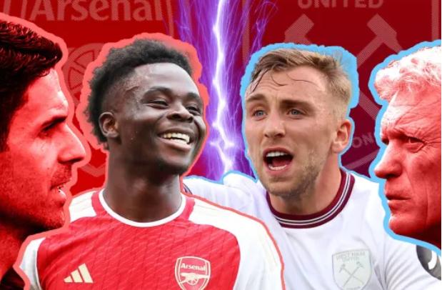  阿森纳同城德比，憾平西汉姆联失榜首  